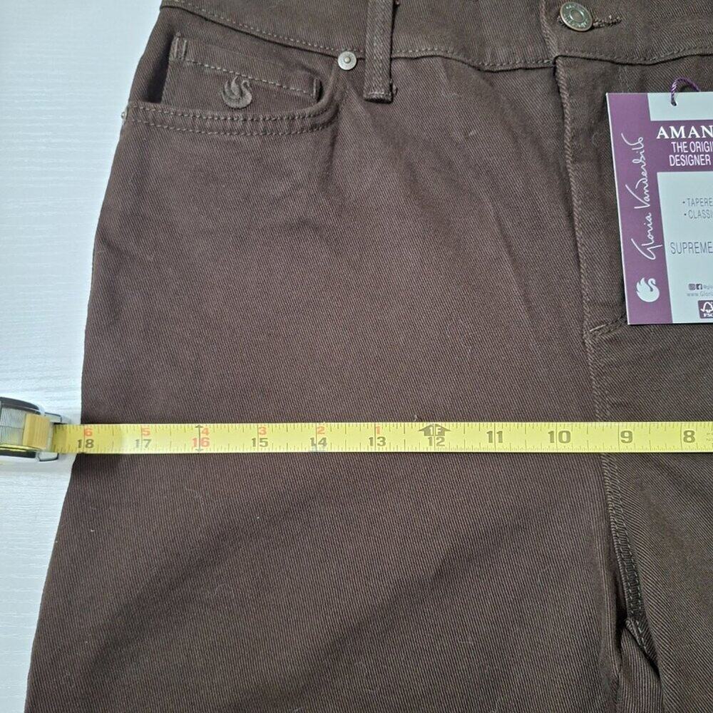 Gloria Vanderbilt Amanda Brown High Rise Tapered Jeans (w/stretch!) 8P NWT - Picture 9 of 11